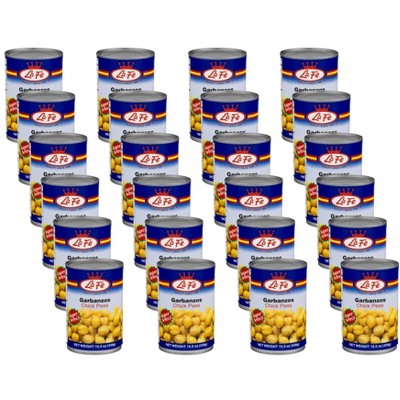 La Fe Garbanzos Chickpeas - Case of 24/15.5 oz