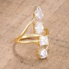 Slickblue 3 Ct. Stunning Clear CZ Goldtone Ring for Women, with Multi-Cut Design, Size 5-10 - image 2 of 2