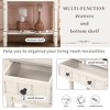 PAGED Distressed Solid Wood Narrow Console Table with 3 Drawers & Bottom Shelf, Entryway Sofa Table with Tapered Legs, Small Entryway Table - 4 of 4