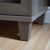 HomeStock Large TV Stand with Glass Doors for TVs up to 75'', Black Oak - 4 of 4