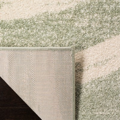 Sage and Cream Square Hand-knotted Synthetic Area Rug