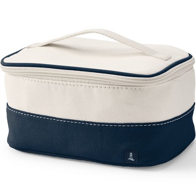 Lands' End Canvas Open Wide Cosmetic Bag