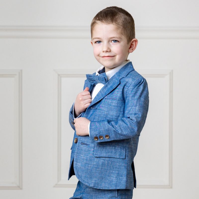 Hope & Henry Boys' Chambray Suit Jacket, Kids, 3 of 9
