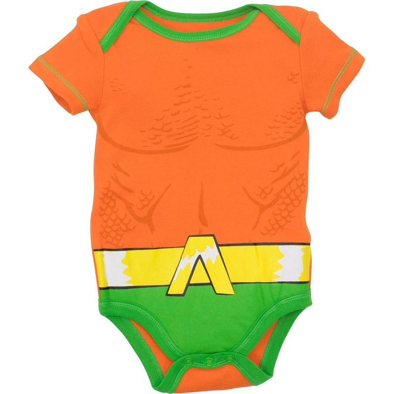 DC Comics Justice League Batman Superman The Flash Baby 5 Pack Costume Bodysuits Newborn to Infant , 4 of 10