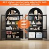 SUXXAN Metal Display Cabinet With Glass Doors And Adjustable Shelves, Modern Freestanding Arched Cabinet,Assembly Required - 3 of 4