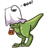 Men's Design By Humans Halloween Ghost Dinosaur By whynot007 T-Shirt - 2 of 4