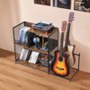VEVOR 3-Tier Record Player Stand with Guitar Holder, Turntable Stand with Storage Holds Up to 300 Albums, Vinyl Record Cabinet with Metal Mesh Frame - 2 of 4