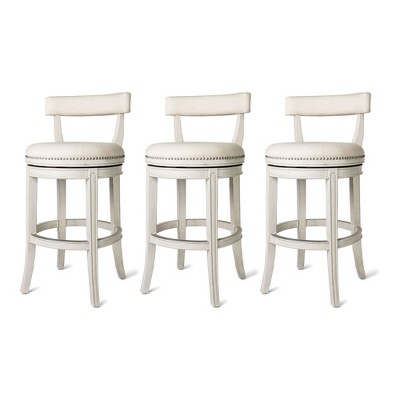 Maven Lane Alexander Rotating Low Back Kitchen Stool, Set of 3