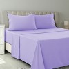 Solid 4 Piece Sheet Set Easy Care Ultra Soft Brushed Microfiber Bedding Deep Pocket Bed Sheets with Pillowcases  - Lux Decor Collection - 2 of 4