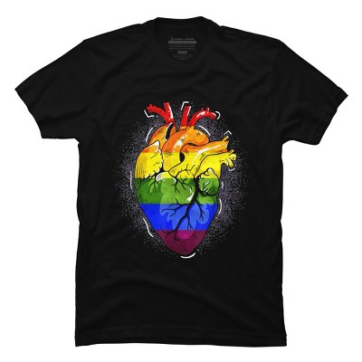 Adult Design By Humans Rainbow Heart Love Pride By Belugastore T-Shirt
