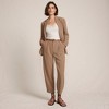 Lands' End Women's Crepe High Rise Pleated Barrel Leg Ankle Pants - 4 of 4