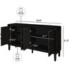 Dolonm 60 in. Farmhouse TV Stand with Sunburst Doors-Rustic MDF Credenza, Adjustable Shelves for Living Room& Kitchens, Color - 4 of 4