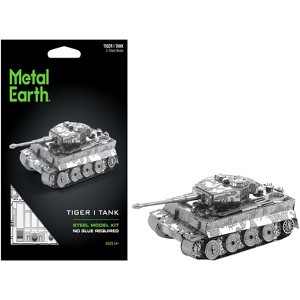 Model Kit German Tiger I Tank (Moderate Difficulty) Steel Model by Metal Earth - 1 of 4