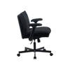 Criss-Cross Frame Desk Chair: Fold-Down Arms, Wide Upholstered Seat, Rolling Casters for Home Office & Vanity - 4 of 4