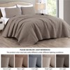 FIONECA Oversized 3 Piece Quilted Bedspread Set Includes Bedspread Matching Shams For Versatile Bedroom Styling - 4 of 4