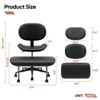 Pinmoco Ergonomic Cross-Legged Swivel Chair, Adjustable PU Leather Meditation Chair - 3 of 4