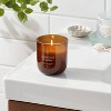Amber Glass Wooden Wick Applewood and Amber Jar Candle 8oz - Threshold™ - 2 of 3