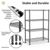 AndMakers 4 Tiers Steel Adjustable Household Shelving Unit (23.6 in. W x 53.4 in. H x 13.7 in. D) - 3 of 4