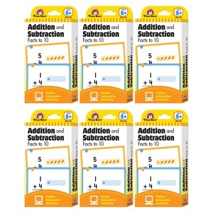 Evan-Moor Learning Line: Addition and Subtraction Facts to 10, Grade 1+ (Age 5+) - 56 Flashcards Per Pack, 6 Packs - 1 of 1