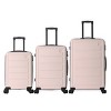 INFURNIC Bag And Luggage Sets 3pcs Rolling Luggage, Lightweight Suitcase Set Hard Shell Travel Luggage with Wheels, Pink, 19.88"*10.63"*29.92" - 2 of 4