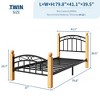 Metal Bed Frame, Frame with Headboard and Footboard, Structurally Stable, Heavy Duty Steel Slat Supported, Under Bed Storage, No Box Spring Needed - 2 of 4