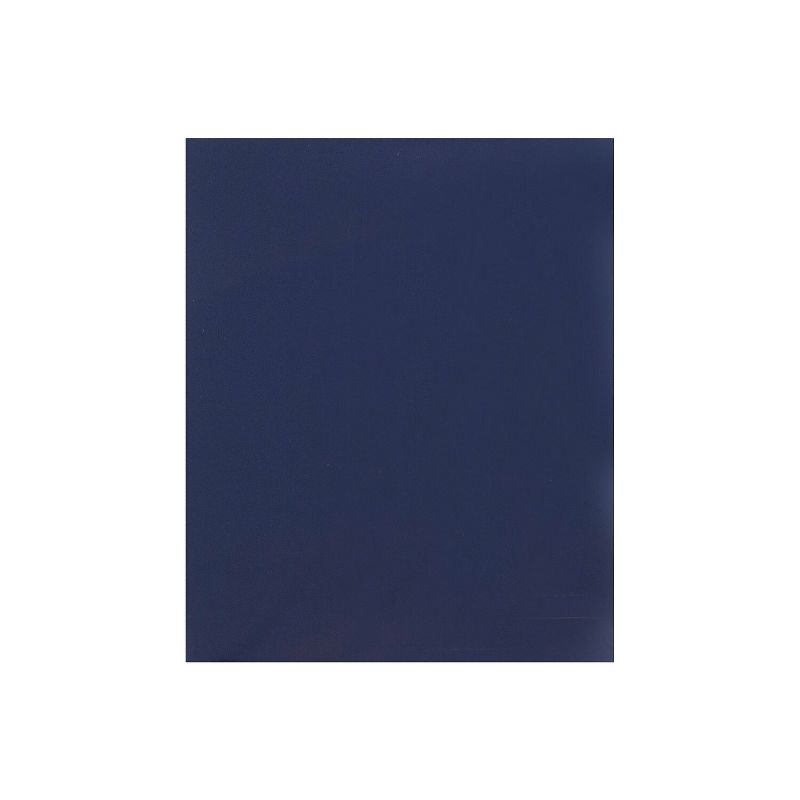 JAM Paper Laminated Glossy 2 Pocket Presentation Folders Navy Blue 100/Box 5042523B, 5 of 6