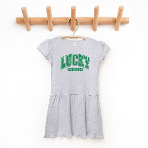 The Juniper Shop Lucky Vibes Distressed Toddler Graphic Dress - 1 of 3