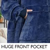 Women's Fleece Blanket Hoodied Oversized Sweatshirt, Warm Cozy Fuzzy Wearable Flannel Blanket Women, One Size Fits All - Catalonia - 3 of 4