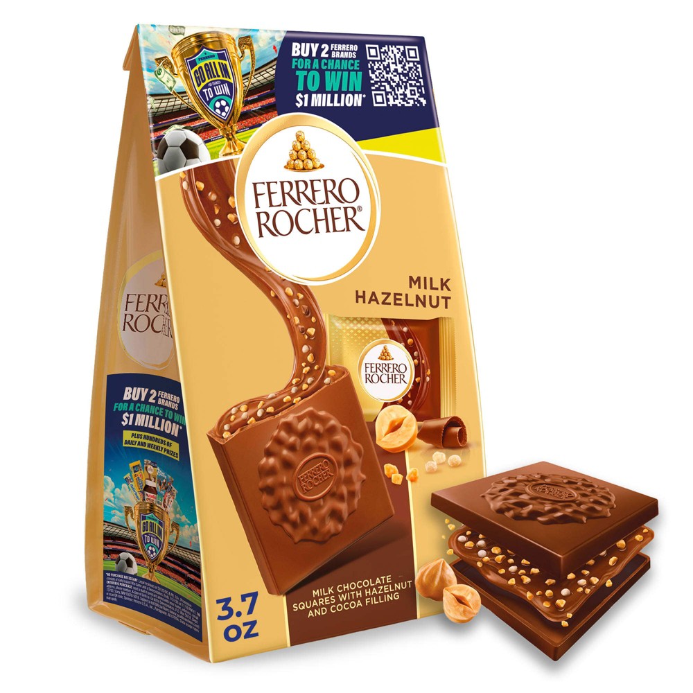 UPC 009800125630 - Ferrero Rocher Milk Chocolate Squares - 3.7oz/10ct ...
