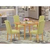 HomeStock 5-Pc Natural Oak Finish Solid Wood Top-Rectangular Dining Room Set with Butterfly Leaf-Seats 4 - 2 of 4