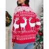 Women's Christmas Ugly Cardigans Sweater Ribbed Kint Open Front Long Sleeve Button Down Sweaters Cardigan - 4 of 4