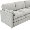 Polibi 3-Piece Oversized Chenille Sofa Set with Double Cushion & Lumbar Support - 4 of 4