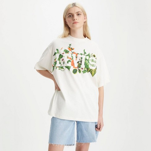 Levi's® Women's Short Sleeve Graphic T-shirt - Tofu Floral S : Target