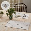 Embroidered Bee Placemat Set of 6 12x18 VHC Brands - 4 of 4