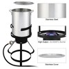 Karl Home 30 QT Turkey Fryer and 10 QT Fish Fryer Single Burner High Pressure Propane Turkey Fryer - 4 of 4
