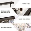 Ludomide Crystal Rectangular Chandelier, Industrial Hanging Pendant Light for Dining Room, Restaurants, Kitchen Island-L47" - 4 of 4