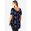 Roaman's Women's Plus Size Ultra Drape V Neck Swing Tunic - 3 of 4