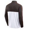 NFL Cleveland Browns Men's Lightweight 1/4th Zipped Hooded Sweatshirt - 2 of 3