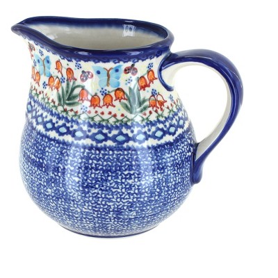 Blue Rose Polish Pottery Joy of Spring Small Pitcher