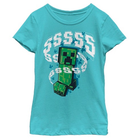 Girl's Minecraft Ssss Creeper T-shirt : Target