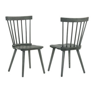 2 Pieces Set Dining Side Chair Rustic Modern Farmhouse Design Retro Design Easy to Assembly - 1 of 4
