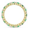 Pompeii3 1 cttw Emerald & Diamond Wedding Eternity Stackable Ring 10k Yellow Gold - 3 of 4
