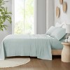 4 Pcs Elegant Solid Organic Cotton Sateen Sheet Set, All Season Bedding Set, Cozy Home Textile for Lux Bedroom Décor - 4 of 4