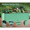 Syemin Metal Deep Root Planter Box Outdoor, Galvanized Garden Bed，or Vegetables, Flowers, Herbs, and Succulents, Green, 94.49"*47.25"*23.62" - 3 of 4