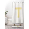 Deny Designs April Lane Art Block Monogram Shower Curtain - 3 of 3