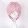 Unique Bargains Women's Wigs 12" with Wig Cap Light Pink - 2 of 4