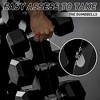 ER KANG Dumbbell Set, Rubber Hex Dumbbell Set with Optional Dumbbell Rack, Strength Traning Weight Set Home Gym Equipment(160LBS Dumbbell Set) - 4 of 4