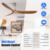 60 Inch Smart Ceiling Fan No Light and Remote/APP/Voice Control Work with Alexa 3 ABS Blades Fan with 3 Downrod 6 Speed Outdoor Indoor Ceiling Fan - 4 of 4