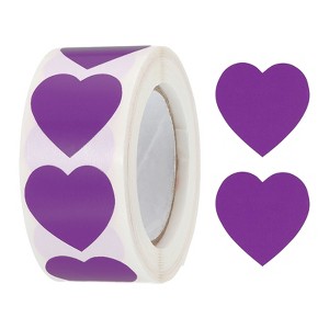 Unique Bargains Self-Adhesive Heart-Shaped Decorations Sticker for Envelope Wedding 500 Pcs - 1 of 4