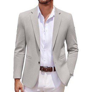 COOFANDY Men's Casual Knit Blazer Two Button Lightweight Sport Coats Suit Jacket - 1 of 4